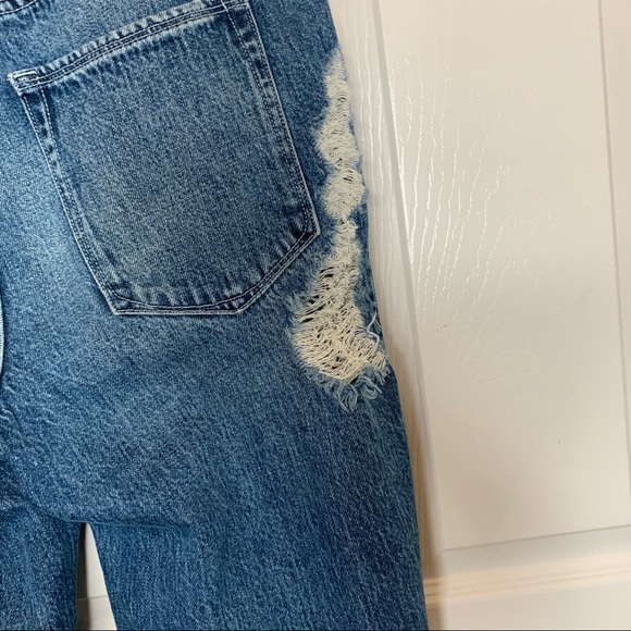 Good American Good Vintage High Rise Straight Leg Distressed Jeans 27 - Picture 7 of 8